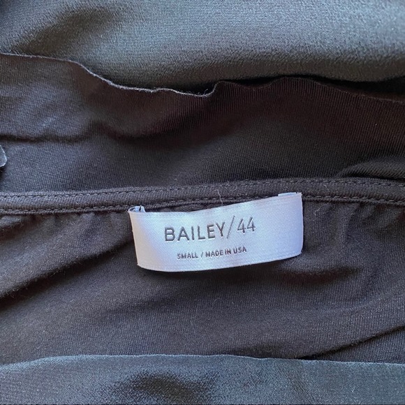 BAILEY/44 Trainspot Top Size S NEW Black Silk Off-Shoulder Split-Sleeve Blouse - Picture 5 of 8
